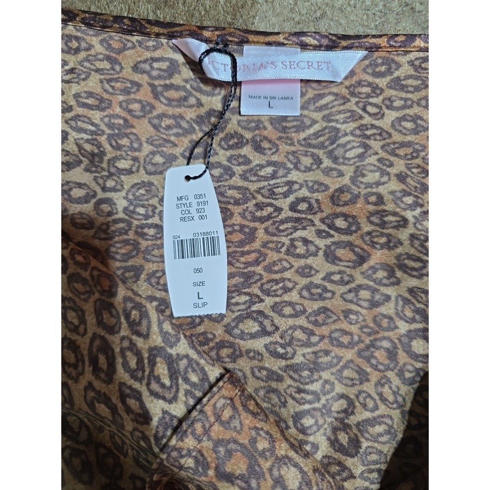 VICTORIA'S SECRET Vintage Nightgown Large Lace‎ Cheetah lace Y2K 90S slip NWT 99 - Picture 4 of 7